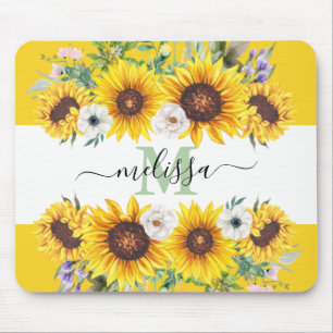 Personalised Sunflower Mouse Pad
