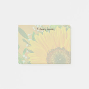 Personalised Sunflower Post It Notes