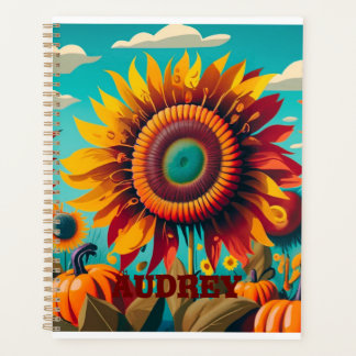 Personalised Sunflower Spiral Planner, Planner,    Planner