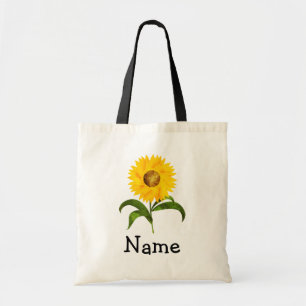 Personalised Sunflower Tote Bag   2-sided design