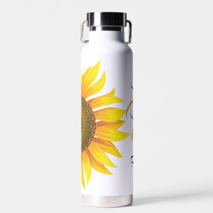 Personalised sunflower  water bottle