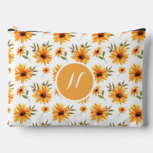 Personalised Sunflower Wildflower Accessory Pouch