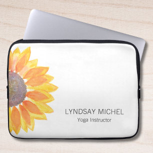 Personalised Sunflower Yoga Instructor Laptop Sleeve