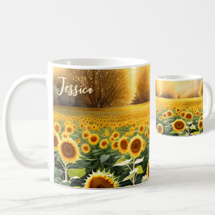 Personalised Sunflowers Mug - Nature Inspired Gift