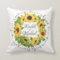Personalised Sunflowers with Circle Love Quote