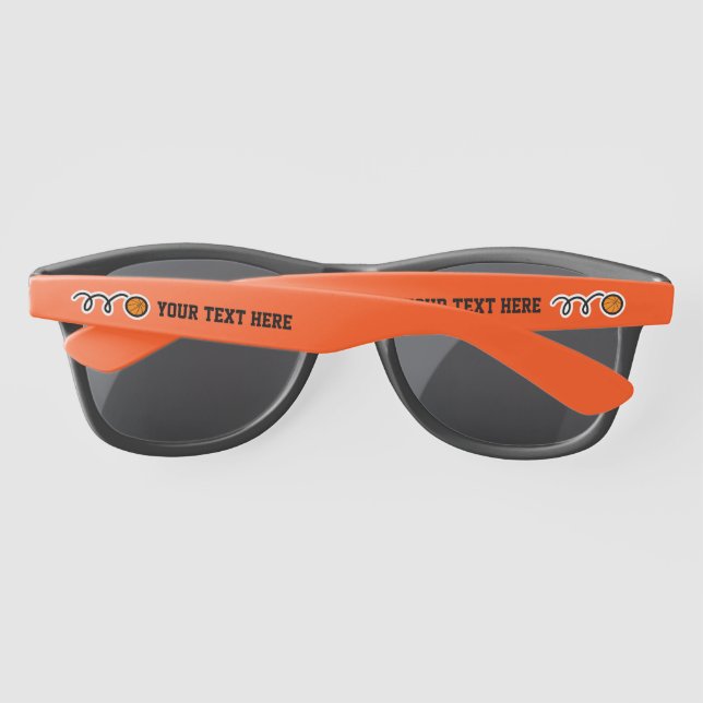 Personalised sunglasses gift with basketball logo (Back)