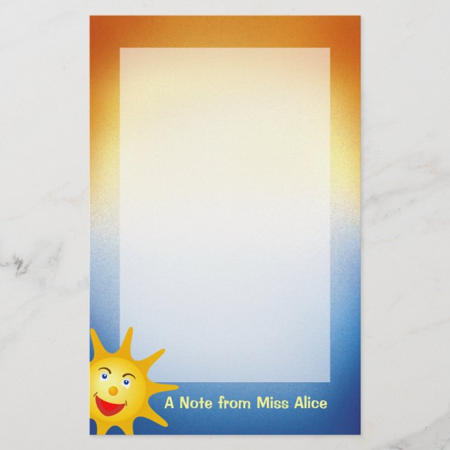 Personalised | Sunny Stationery (Front)