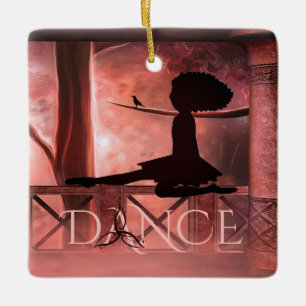 Personalised Sunrise Irish Dancer Birthday Card Ceramic Ornament