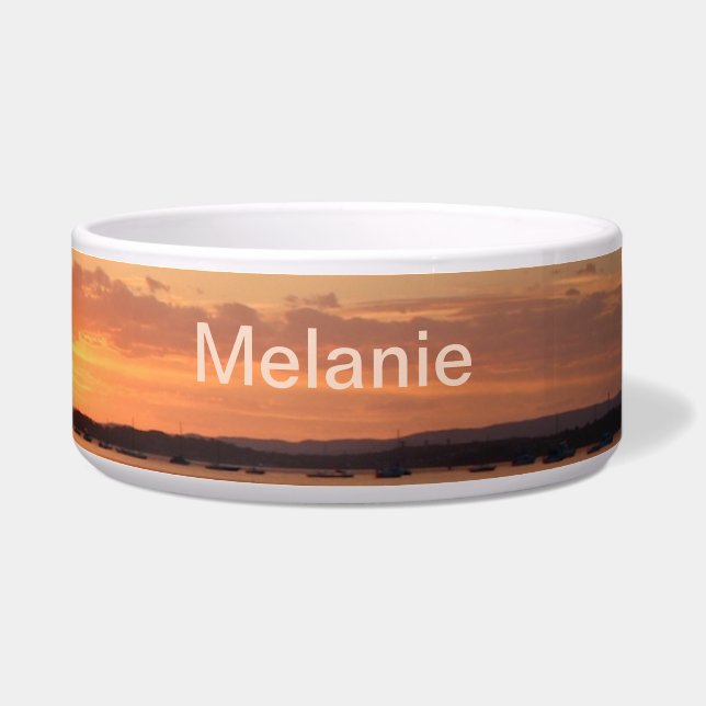 Personalised Sunset Lake View Trinket (Right)