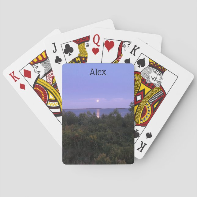 Personalised Sunset Playing Cards (Back)