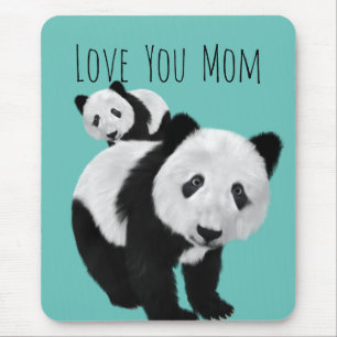 Personalised Super Cute Pandas - Changeable Colo Mouse Pad