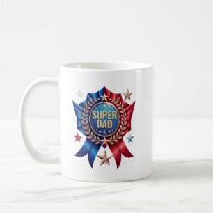 Personalised Super Dad Custom Name Hero Father's Coffee Mug