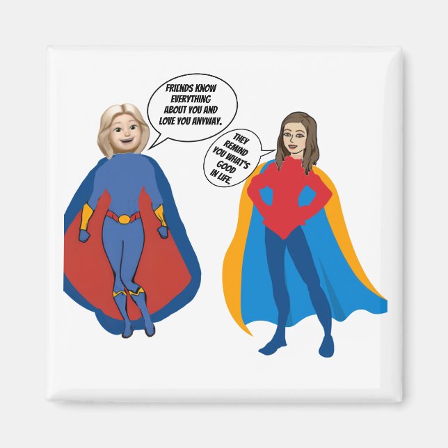 Personalised Super Friends Magnet (Front)
