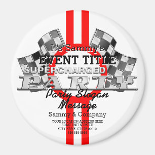 Personalised Supercharged Performance Party Magnet