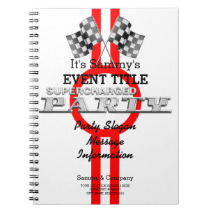 Personalised Supercharged Performance Party Notebook