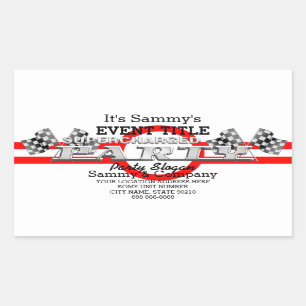 Personalised Supercharged Performance Party Rectangular Sticker
