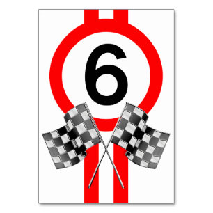 Personalised Supercharged Performance Party Table Number