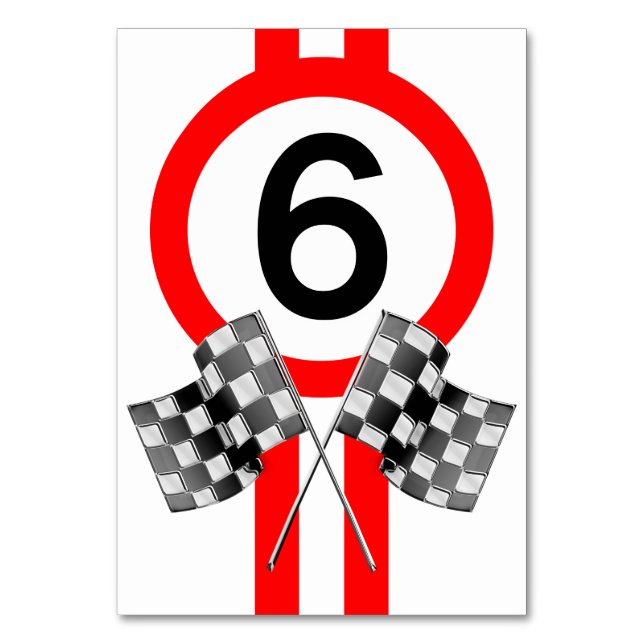 Personalised Supercharged Performance Party Table Number (Back)