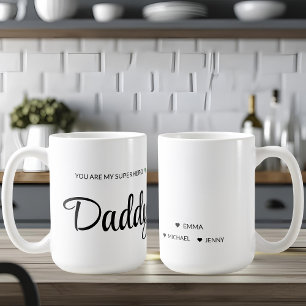 Personalised Superhero Dad Mug – Custom Kids' Name
