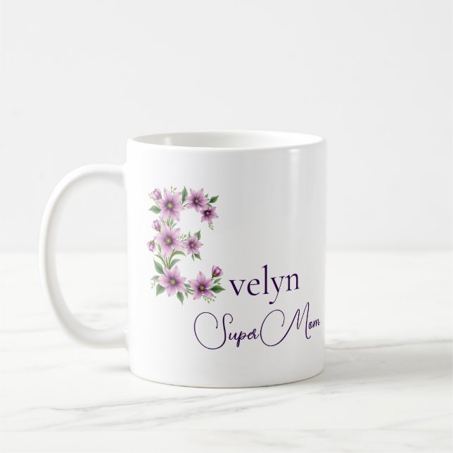 Personalised SuperMom  Coffee Mug (Left)