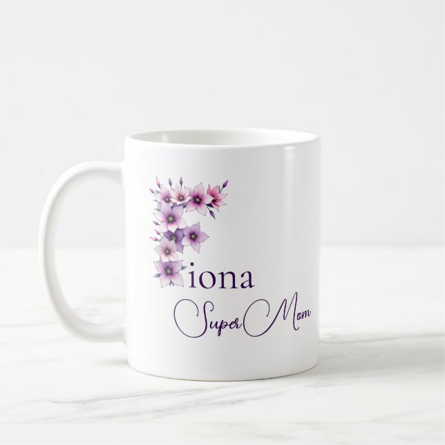 Personalised SuperMom  Coffee Mug (Left)