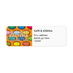 Personalised SUPPORT BACTERIA science Return Address Label