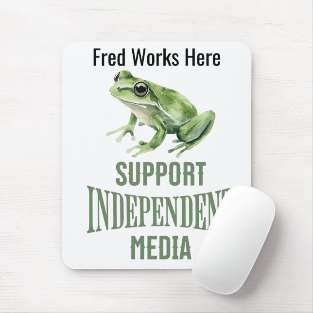 Personalised Support Independent Media  Mouse Pad (With Mouse)
