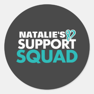 Personalised Supporter Ovarian Cancer Awareness Classic Round Sticker