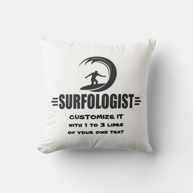 Personalised Surfer Cushion (Front)