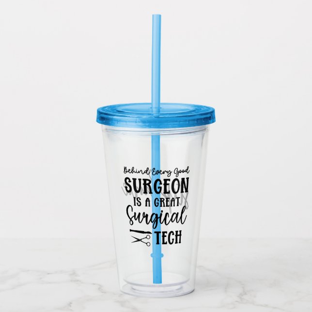 Personalised Surgical Tech | Surgical Technologist Acrylic Tumbler (Front)