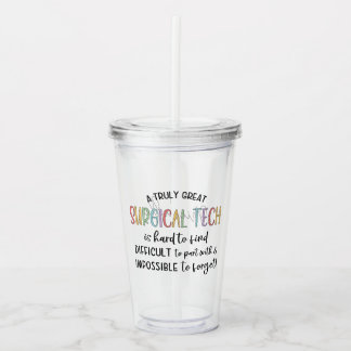 Personalised Surgical Tech Surgical Technologist Acrylic Tumbler