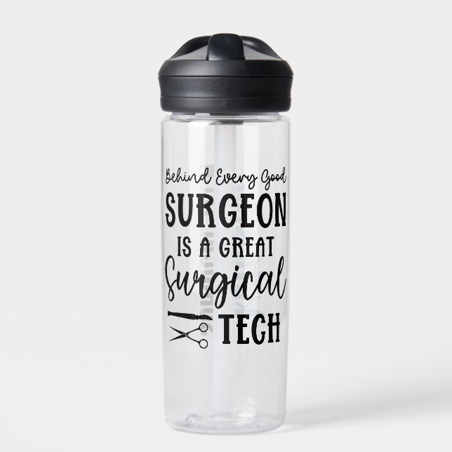 Personalised Surgical Tech | Surgical Technologist Water Bottle (Front)