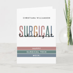 Personalised Surgical Technologist Week OR Tech Card