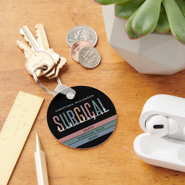 Personalised Surgical Technologist Week OR Tech Key Ring (Desk)