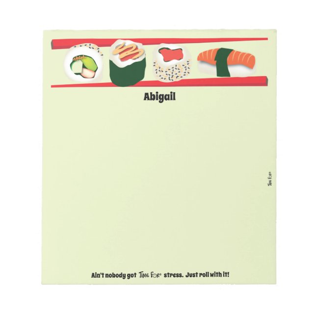 Personalised sushi notepad (Front)