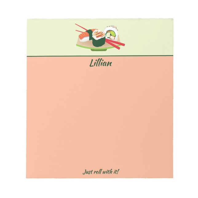 Personalised sushi notepad (Front)