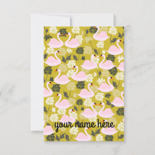 Personalised Swan Notecards