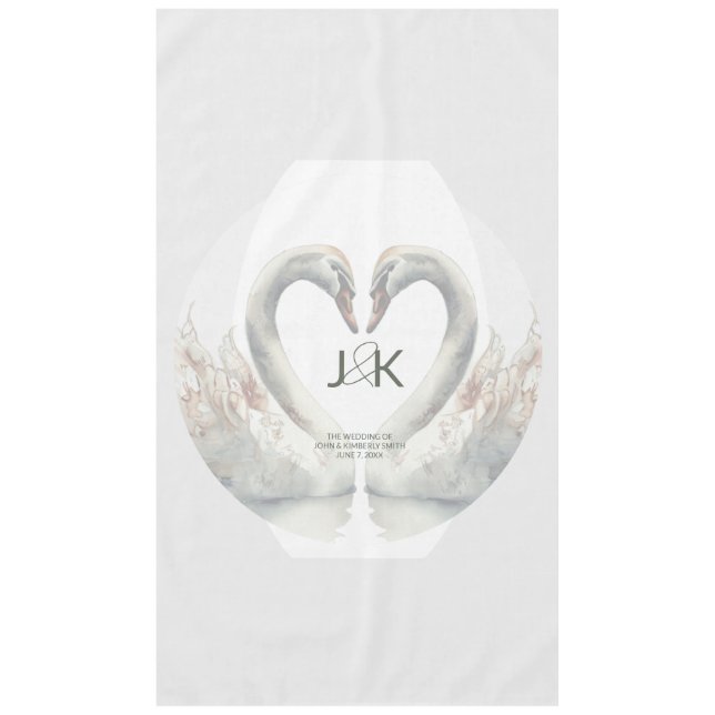 Personalised Swan Tablecloth (Front)