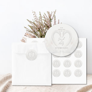 Personalised Swan Wedding Stickers