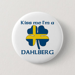 Personalised Swedish Kiss Me I'm Dahlberg 6 Cm Round Badge