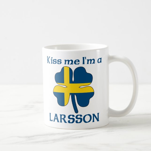 Personalised Swedish Kiss Me I'm Larsson Coffee Mug (Right)