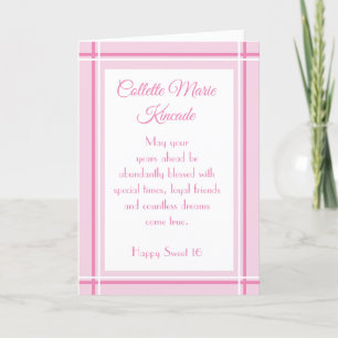 Personalised Sweet 16 birthday card