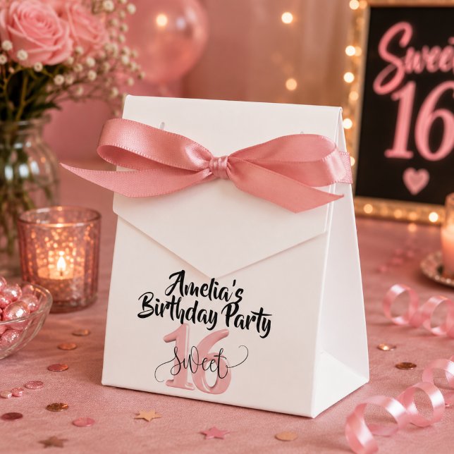 Personalised Sweet 16 Birthday Favour Box (Creator Uploaded)
