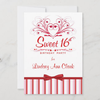 Personalised Sweet 16 Birthday Party Invitations