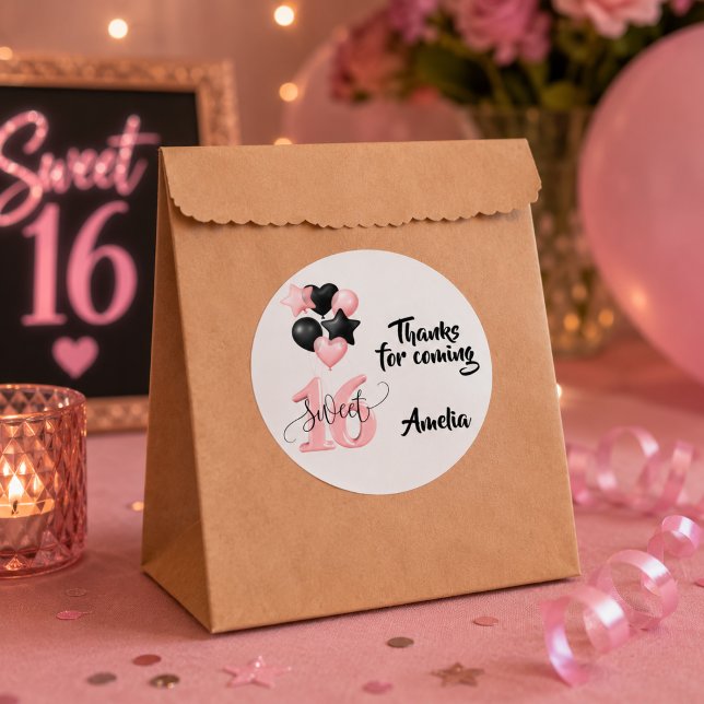 Personalised Sweet 16 Birthday Sticker (Creator Uploaded)