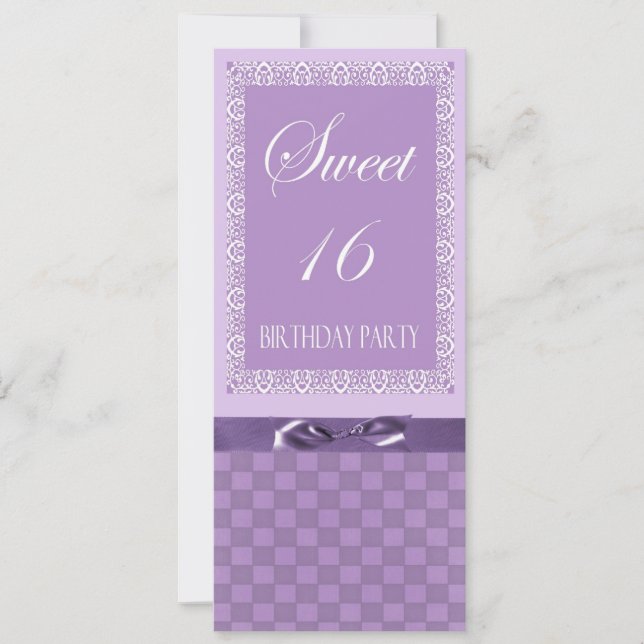 Personalised Sweet 16 Party Invitation (Front)