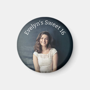 Personalised Sweet 16 Photo Magnet