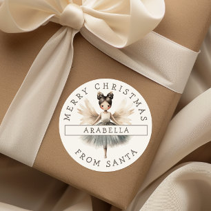Personalised Sweet Ballerina Christmas Sticker