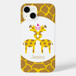Personalised Sweet Giraffes in Love Case-Mate iPhone 14 Case