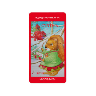 Personalised Sweet Granddaughter's Christmas Card Label